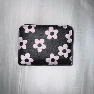 Floral Black and Pink Women's Wallet